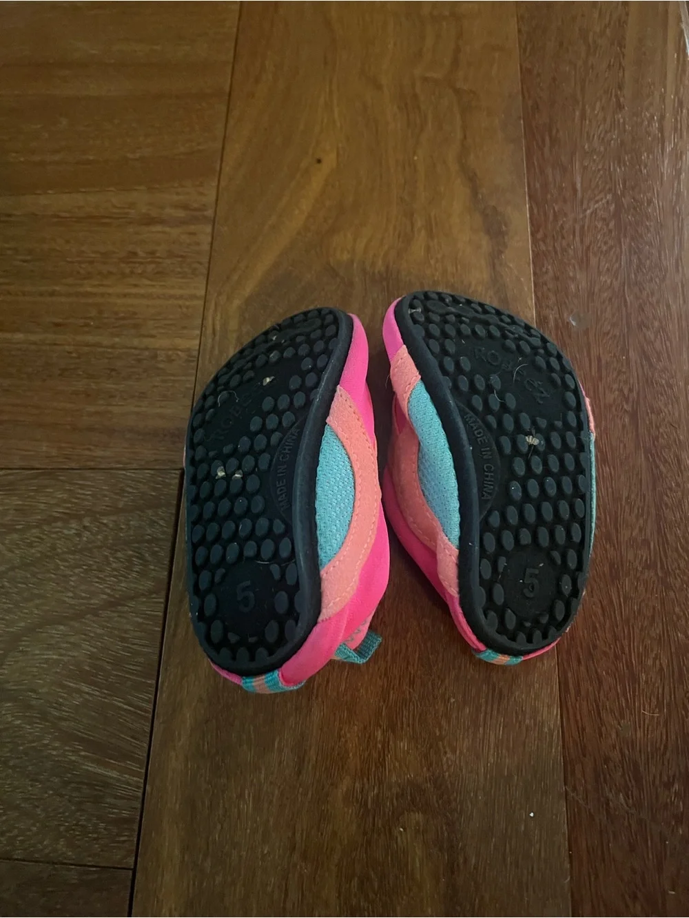 Robeez Pink and Teal Slip-On Baby Water Shoes